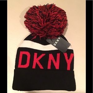 Brand New DKNY PomPom Hat.